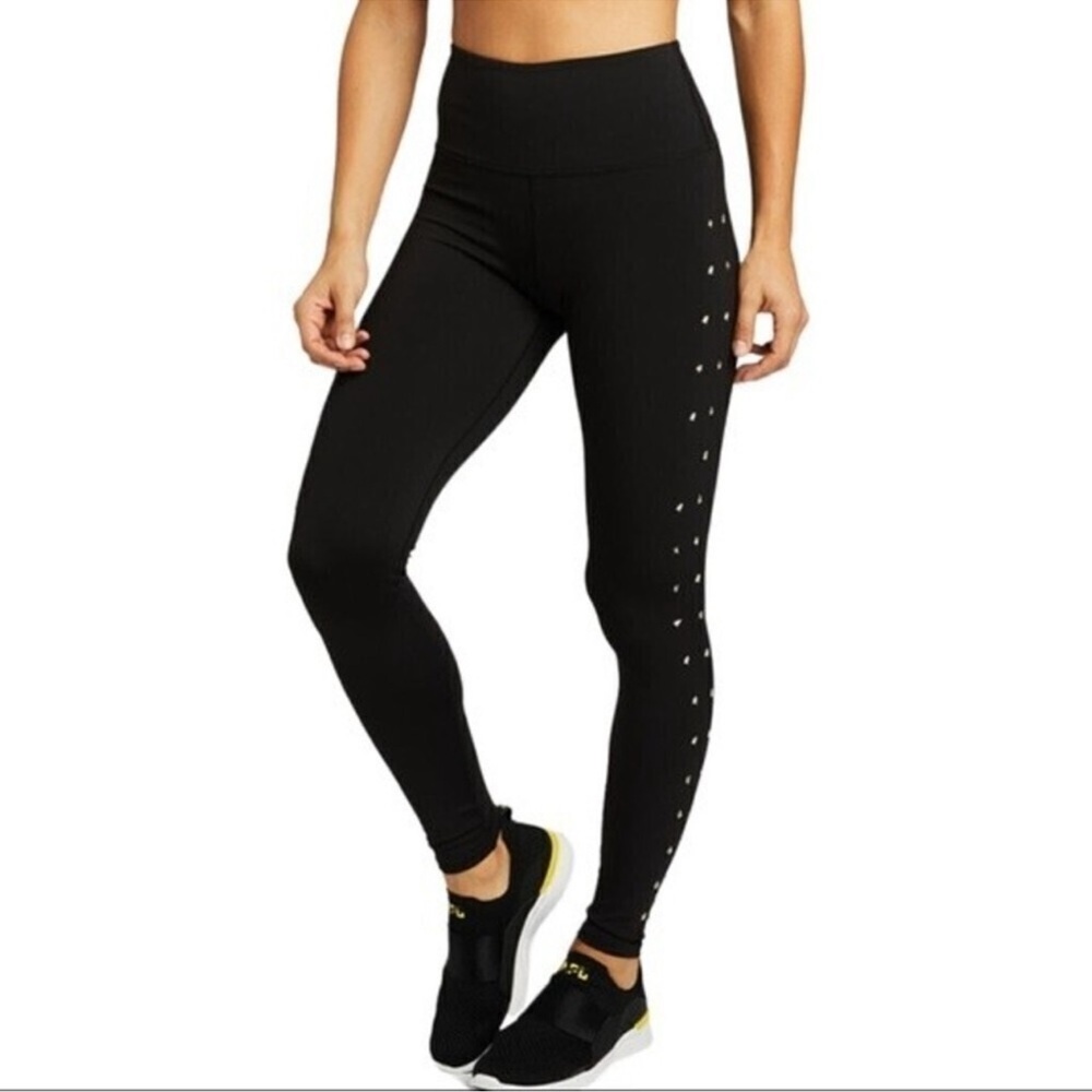 Soulcycle Black High-Waisted Leggings Star Studs